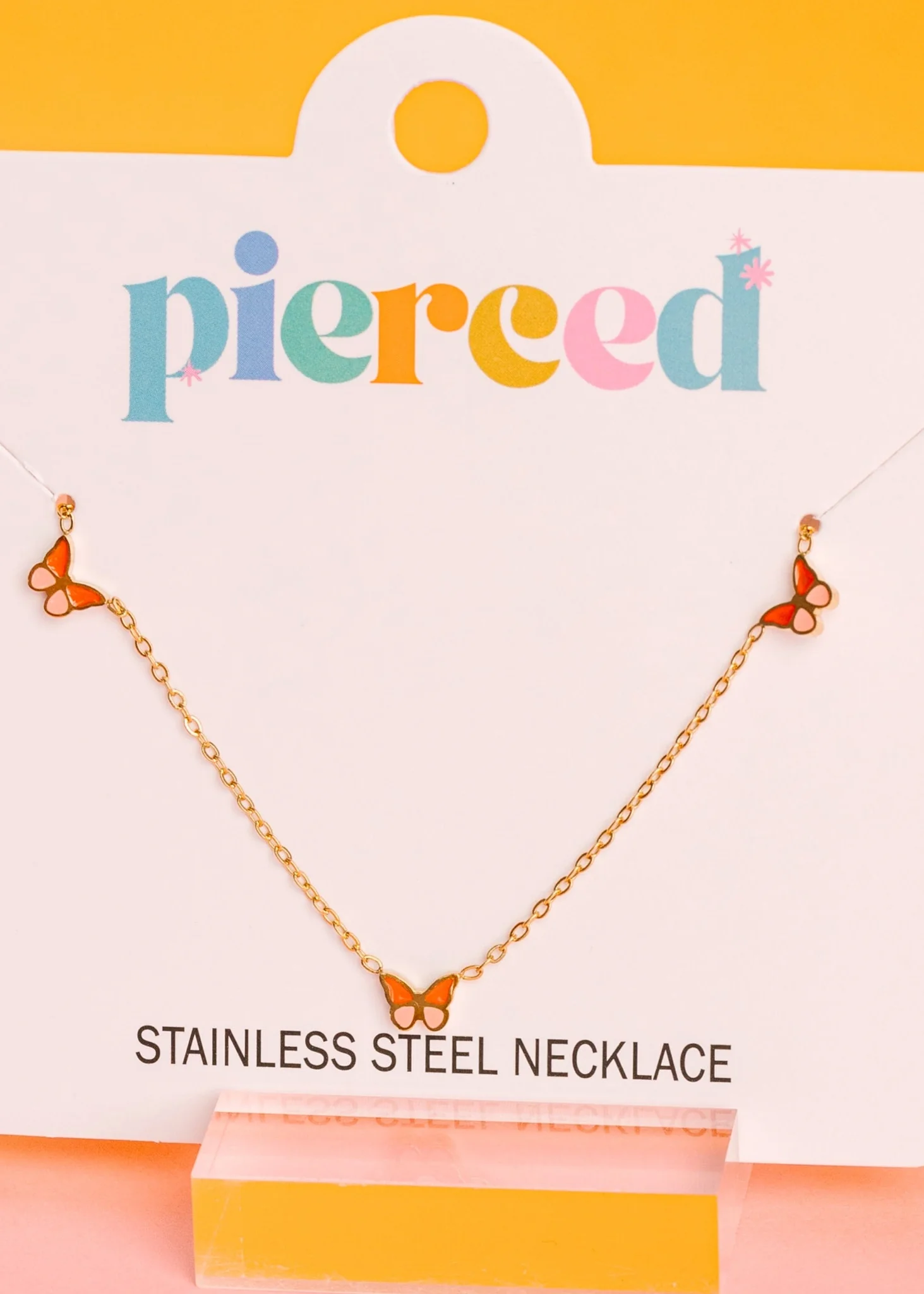 Butterfly Colorblock Necklace - Image 2