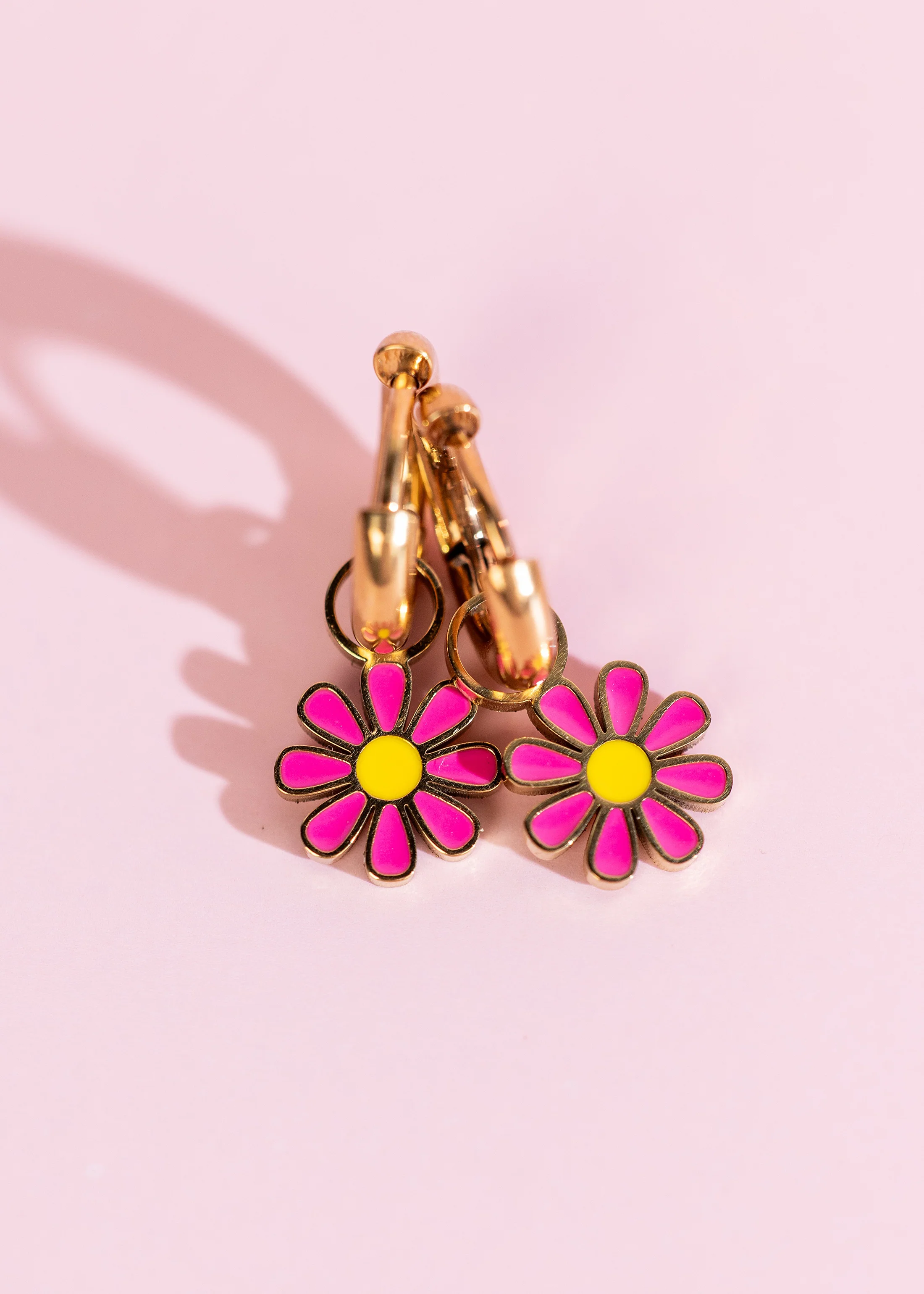 Hot Pink Daisy Charms
