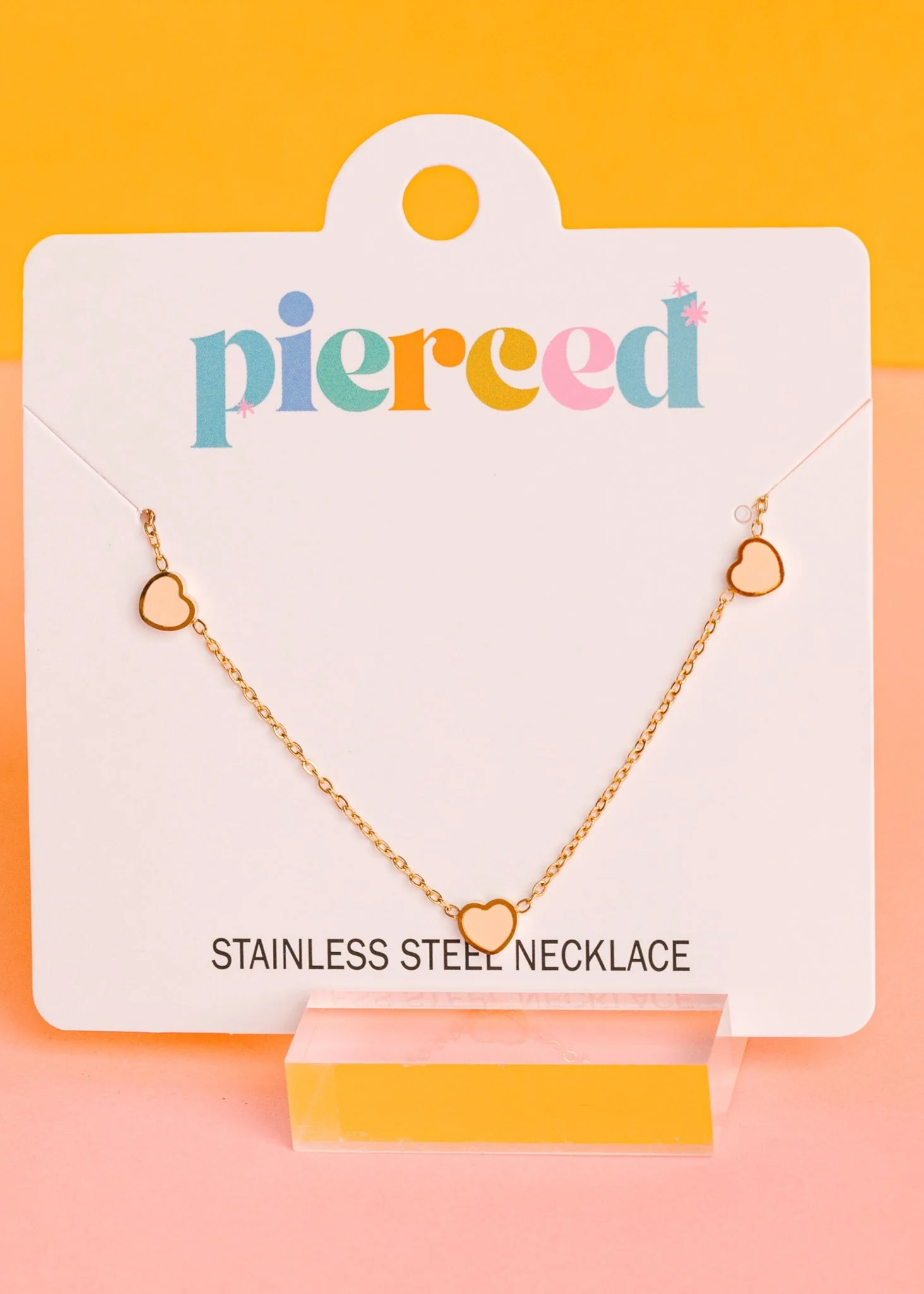 Peachy Heart Necklace