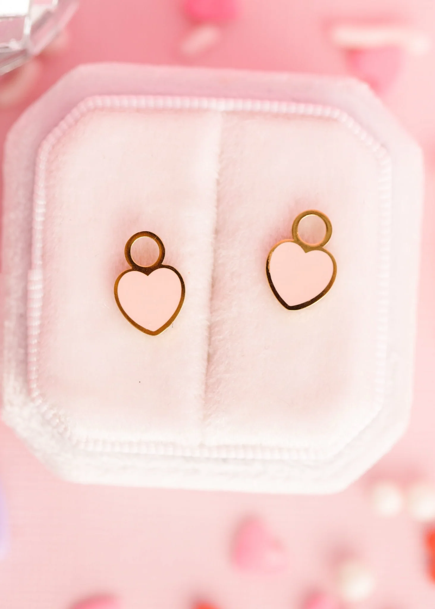 Peachy Heart Charms