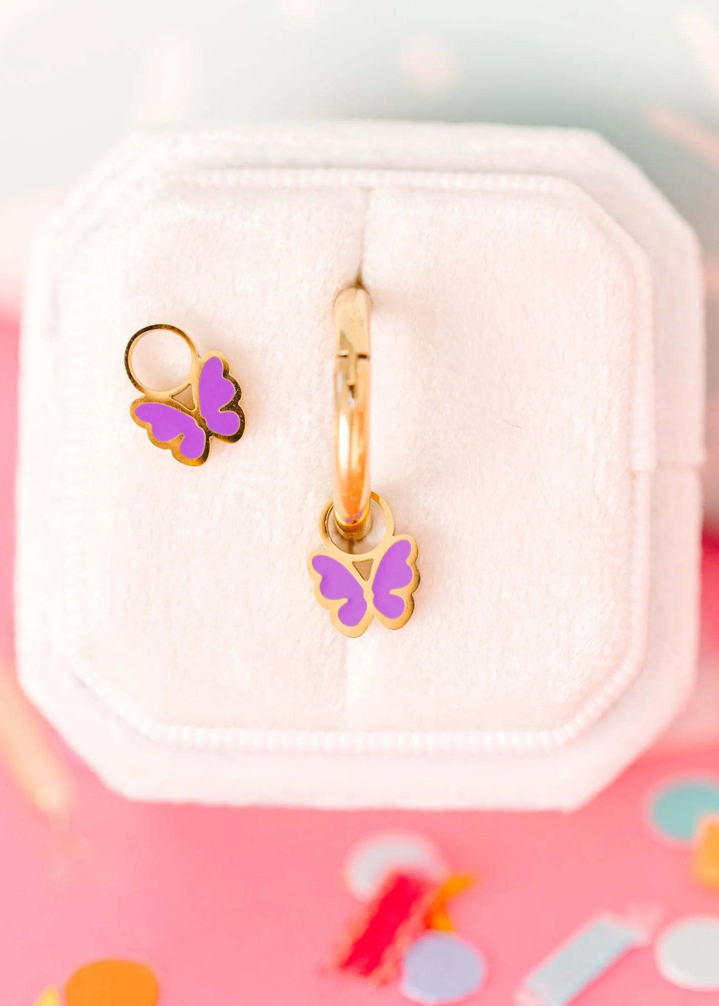 Purple Butterfly Charms